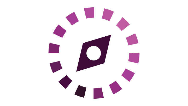 Icône de l’outil de navigation du HSP, qui allie le logo du HSP et une boussole.